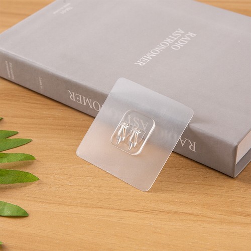5/10 piezas pegatinas de estante transparentes 4 estilos baño caña de cocina organizador colgador - Imagen 16 de 21
