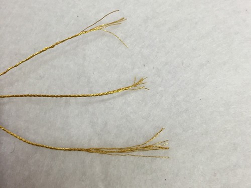 Una bobina filo spago nylon oro metallizzato corda gioielli perline cavo intrecciato - Foto 8 di 12