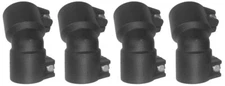 4-Pack Pro-Team Products Armson Pro-Feed 7/8" x 1" Feed Elbows - Black