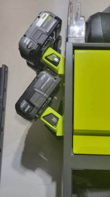 #ad Ryobi 18v 6 pack Battery Holder Wall Mount Garage Workshop $14.84