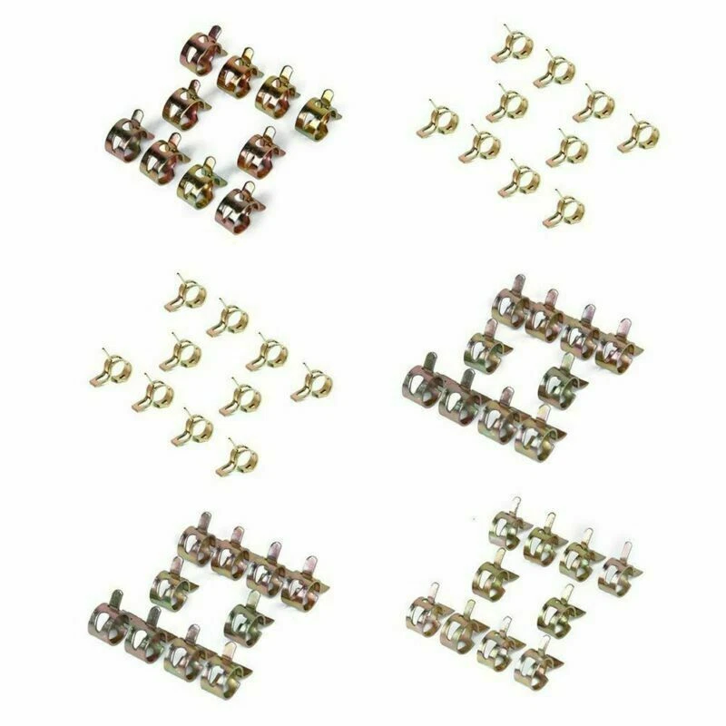 Abrazadera de tubo de manguera de agua combustible clip de resorte para automóvil 60 piezas 7-17 mm Foto 4 de 4