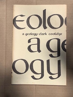 Clark Coolidge A Geology Potes & Poets Press 1981 First Edition