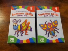 2 Pack: Summer Study Flash Cards Grades 2  3 FlashKidz Learn Teach Educational