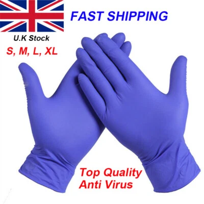 Disposable Gloves Blue Multipurpose Strong Powder Latex Free Gloves Size S-M