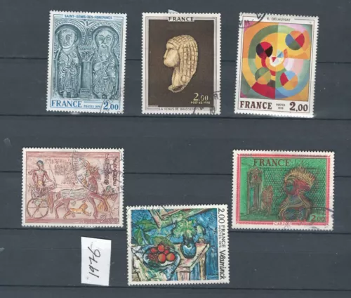 FRANCE EUROPE PAINTINGS & FINE ART USED  SET STAMPS YEAR 1976 LOT (FR 612)