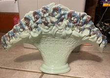 Vintage MCM Royal Haeger Basket Flower Vase Planter R386 1960s Chip