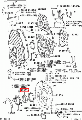Genuine Hilux LN170 LN167 LN166 LN165 2L 3L 5L Rear Main Oil Crankshaft Seal - Picture 20 of 20