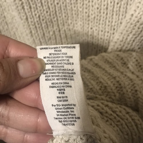 Suéter túnica acanalada con abertura lateral beige Free People talla pequeña S - Imagen 4 de 6