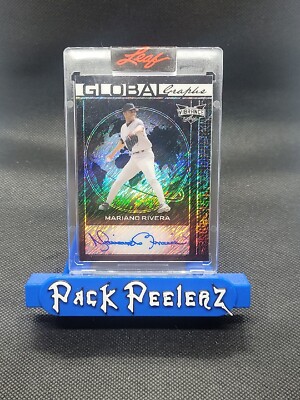2023 LEAF VIBRANCE MIDNIGHT SPECIAL MARIANO RIVERA GLOBAL GRAPHS AUTO CARD #3/4
