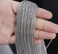 Factory Price 1.5-3mm Stainless Steel Oval Twisted Chain DIY Jewelry Making Bulk