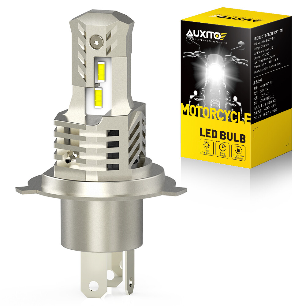 AUXITO Combo 2 H4 9003 LED Headlight Bulbs High Low Beam Super White 90000LM M