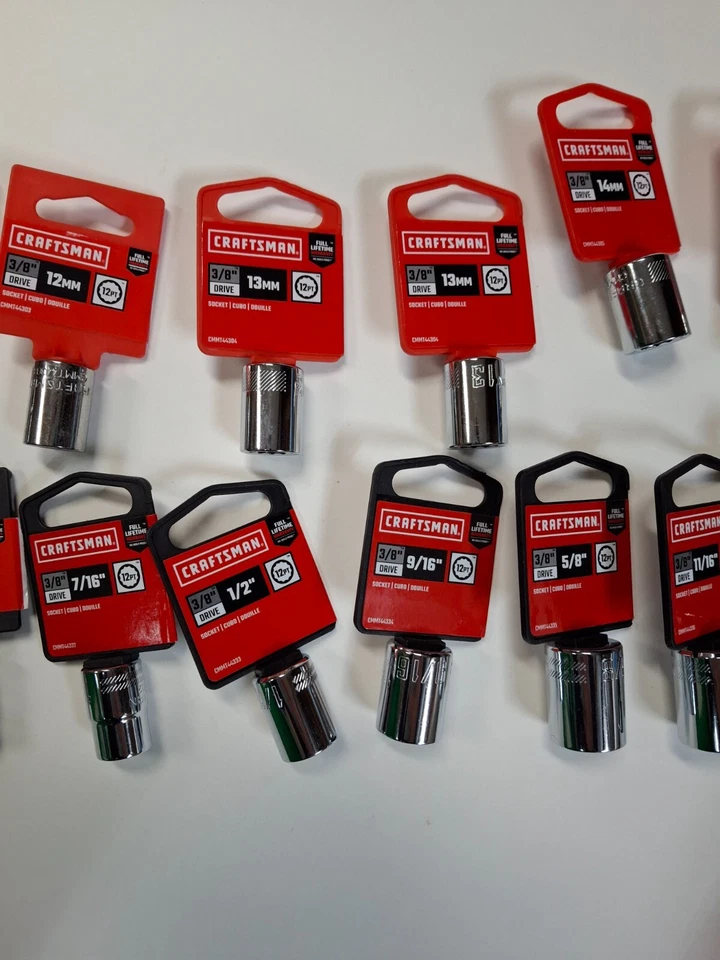 NEW Craftsman Socket 3/8" Drive, Shallow, SAE &E Metric, YOU CHOOSE Size - Image 3 of 4