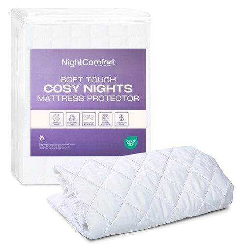 NightComfort Anti Allergy Quilted Microfibre Mattress Protectors - 38 cm Deep - Picture 61 of 72