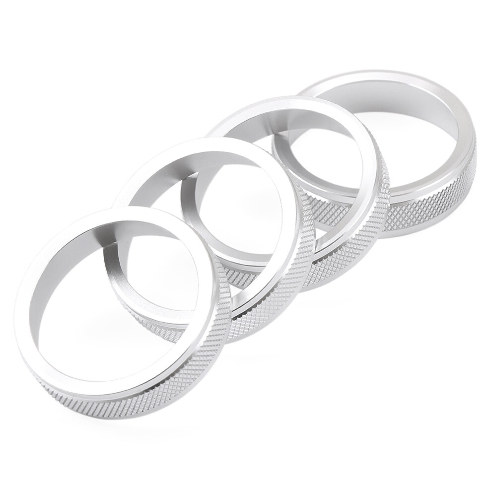 Car Air Conditioning Knob Ring Sticker Decoration Aluminium Alloy Kit For Volvo