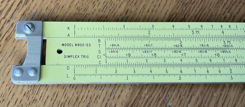 Vintage Pickett Slide Rule Model N902-ES Simplex Trig w Leather Case - Picture 4 of 9