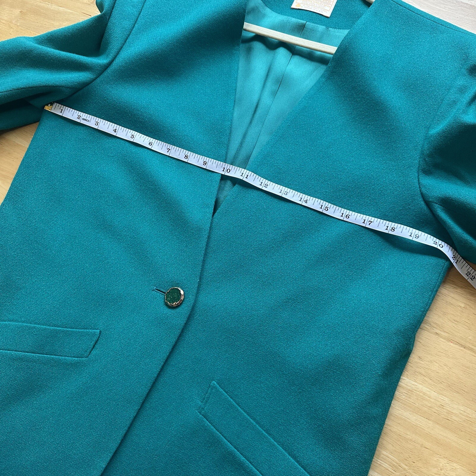 Pendleton 100% Virgin Wool Emerald Jade Green Ski… - image 6