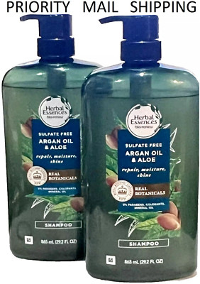 (2 Pack) Herbal Essences - ARGAN OIL & ALOE REAL BOTANICALS - SHAMPOO - 29.2 oz