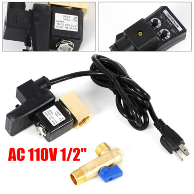 Automatic Electronic Timed Air Tank Water Moisture Drain Valve For Compressor