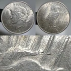 1922 Peace Dollar Die Break Top Hair Strand VAM 2U2 Silver AU+ Variety Coin $1