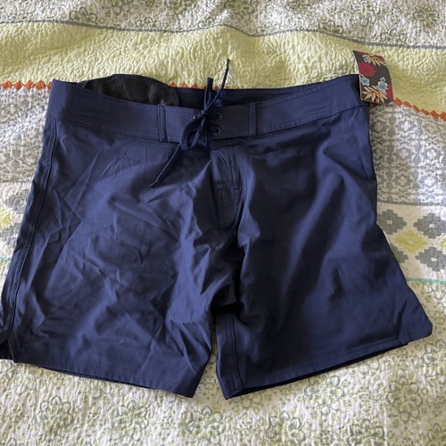 Burnside Board Shorts Women’s XL NWT Navy Blue Mid Length For Swimming - 第 8/8 張圖片