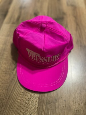 #ad #ad Baseball Hat Cap Flat Bill Pink White Cable Pressure System Studies incorporated $19.99