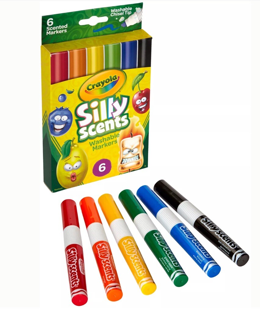 Crayola Silly Scents Wedge Tip Washable Markers Assorted Colors