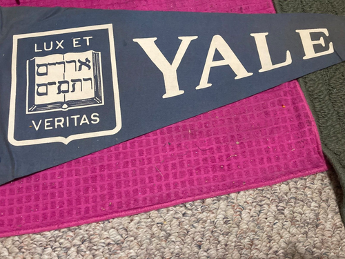 VTG ANTIQUE Yale University Pennant NEW HAVEN Connecticut CT Bulldogs -SHIP FAST - Picture 4 of 4