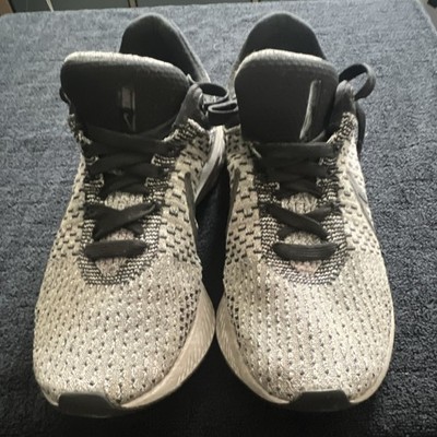 Nike React Infinity Run Flyknit Men's Running Shoes Gray Black White Knit