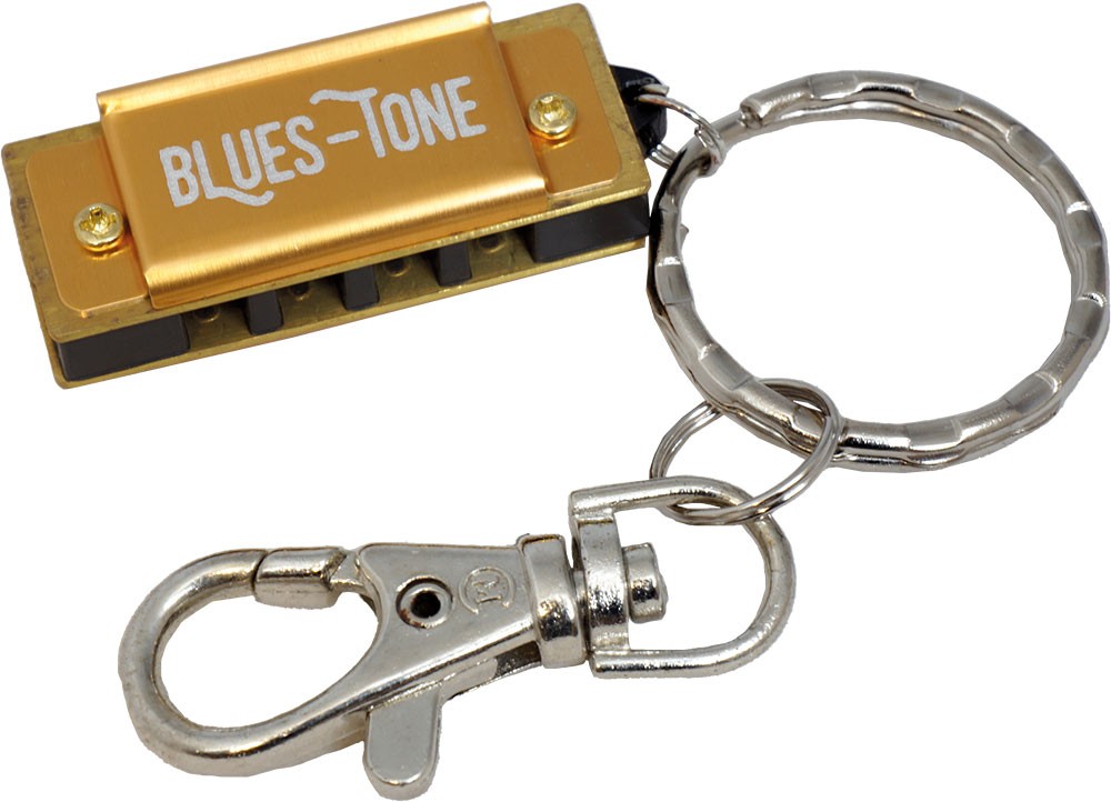 Blues Tone MINI HARMONICA keyring, 1-octave 8 note blues harp, pocket-sized