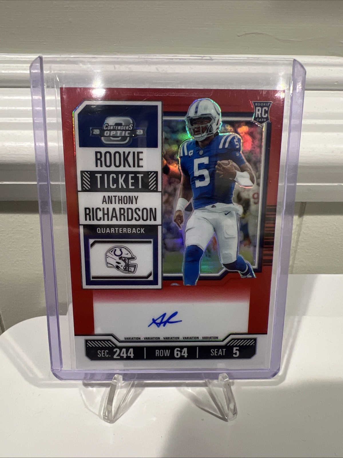 Anthony Richardson 2023 Contenders Optic Rookie Ticket Variation Red Auto /99 🔥