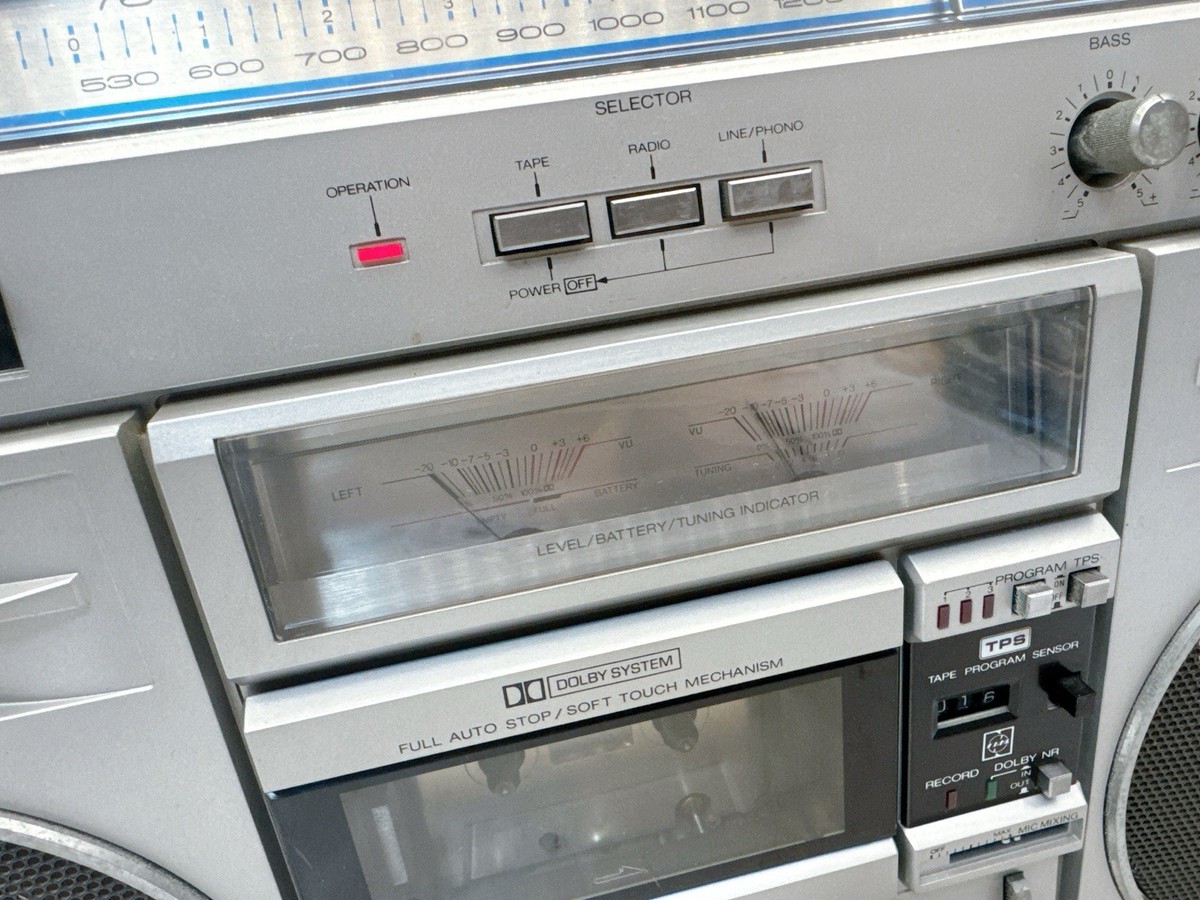 National RX-5650 Boombox FM/AM Stereo Radio Cassette Recorder