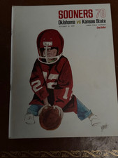 1970 Oklahoma Sooners Kansas State Wildcats Football Program Greg Pruitt 10/24