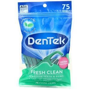 Зубная нить DenTek Fresh Clean для полоскания рта содержит 75% фтора