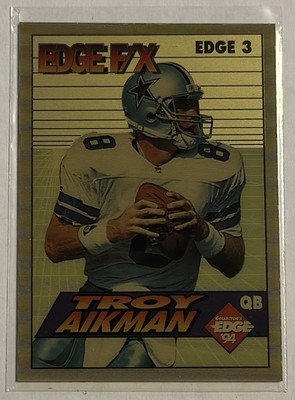 1994 Collector s Edge Troy Aikman Edge F/X Gold w/ Silver Back #EDGE 3