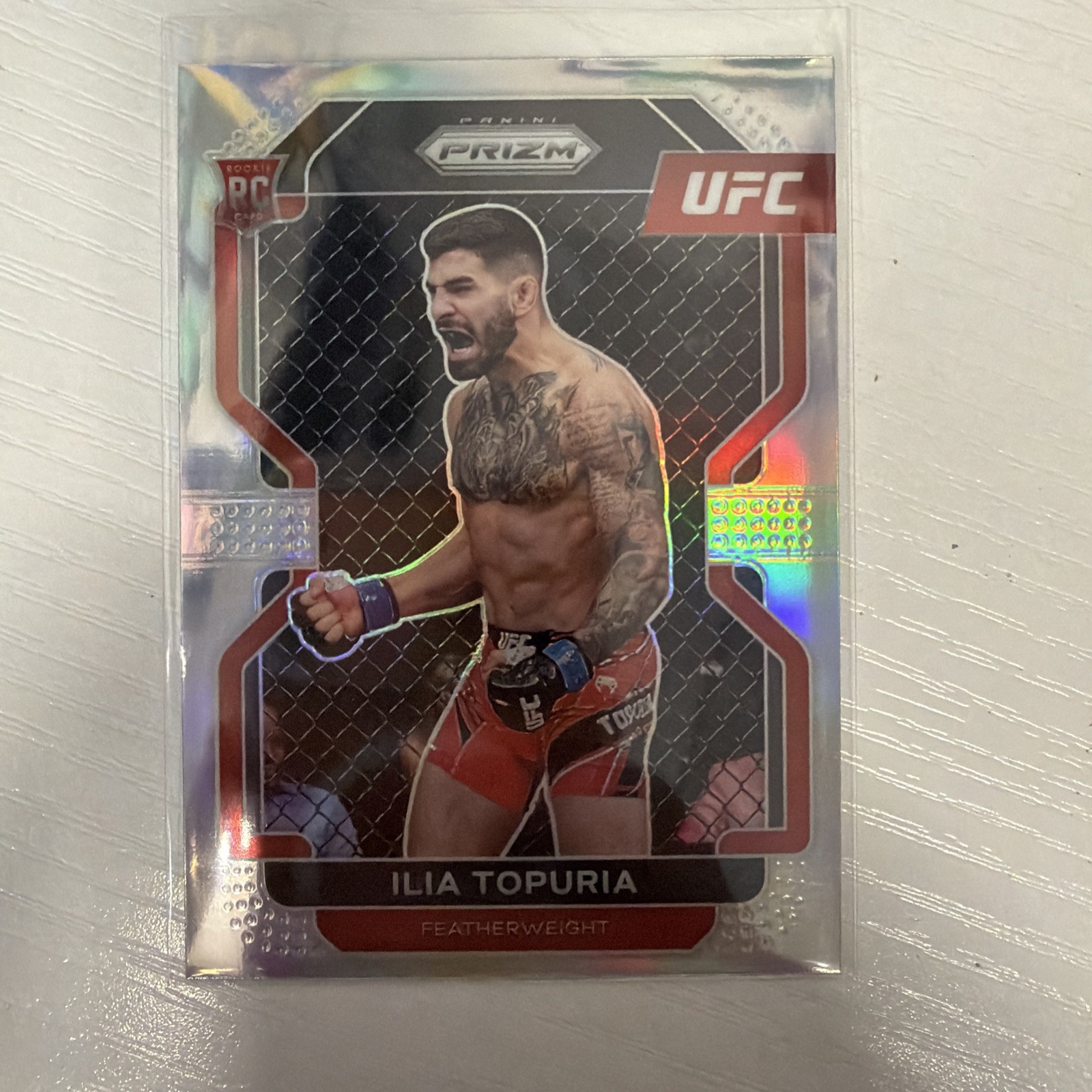 2022 Panini Prizm UFC MMA Ilia Topuria Silver #115 RC