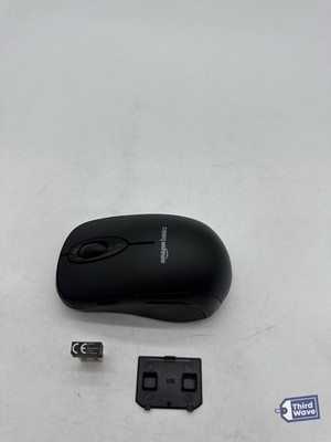 Amazon Basics 2.4 GHz Wireless Optical Computer Mouse USB Nano Receiver Black