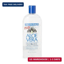 Aloe Vera 100 Gel Fruit Of The Earth PURE No Color Added Crystal Clear 12 OZ