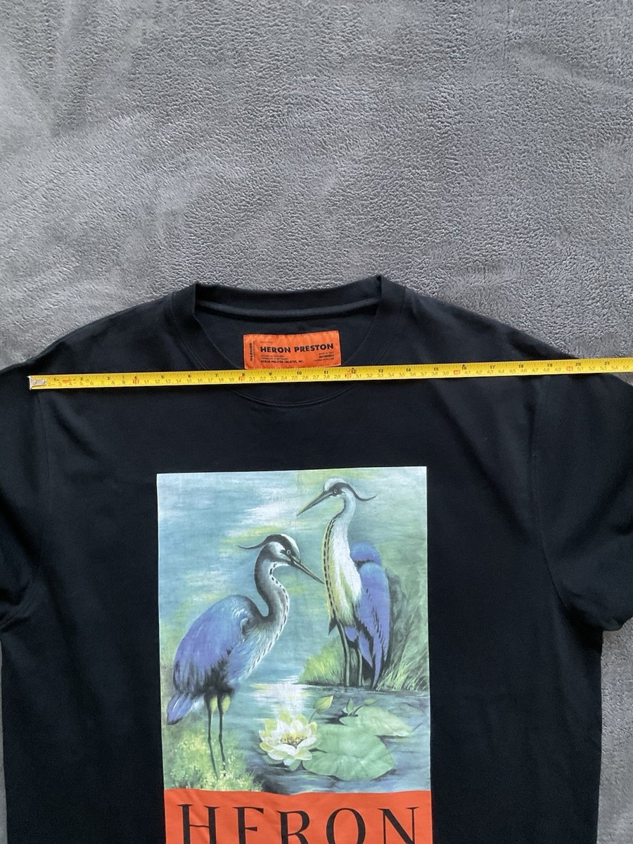 Heron Preston Graphic T-Shirt Mens Small Heron Bird Oversized