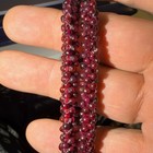 Antique Czech Natural Garnet Woven Thick Strand Necklace — photo 3
