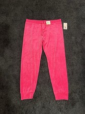 NWT Juicy Couture Hot Pink Velour Joggers Women  s Large