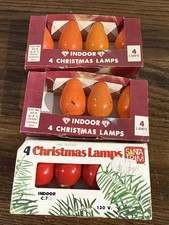 C-7 1/2 Lamps Christmas Light Bulbs Red Orange Indoor 3 box 11 lights