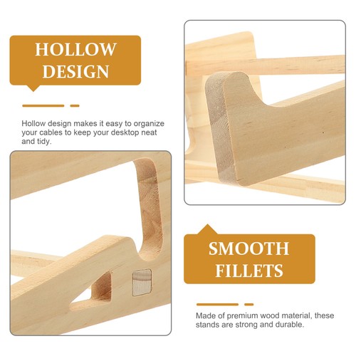 Work Laptop Bracket Computer Stands for Riser Portable Wood Holder - 第 7/12 張圖片