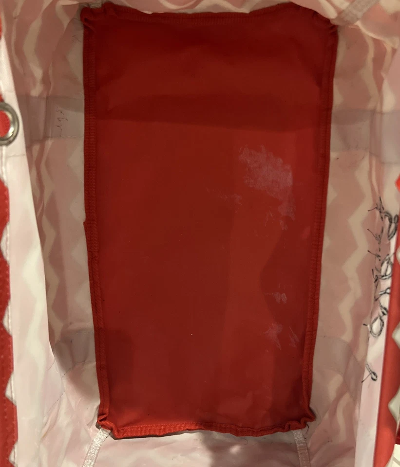 Bolso de Mano Thirty-One Plegable Talla Mediana, Rojo y Blanco Foto 3 de 4