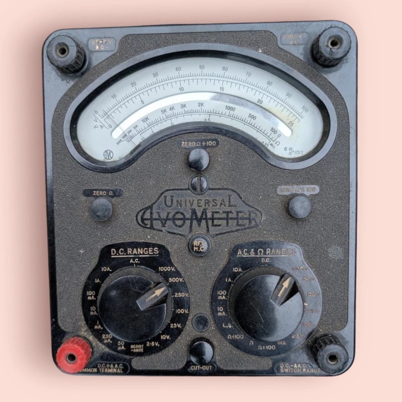 Vintage Universal Avometer Model 8 Multimeter Analog Tester AC DC Resistance