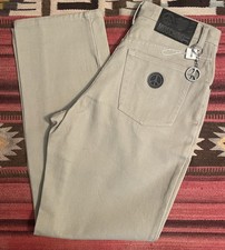 Vintage 90's NWT Moschino Jeans Size sz 30 Cream Made In Italy Peace sign RARE