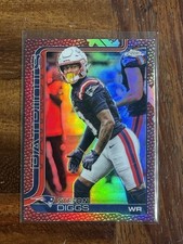 2025 Topps Chrome Football #205 Stefon Diggs Football Leather Refractor PATRIOTS