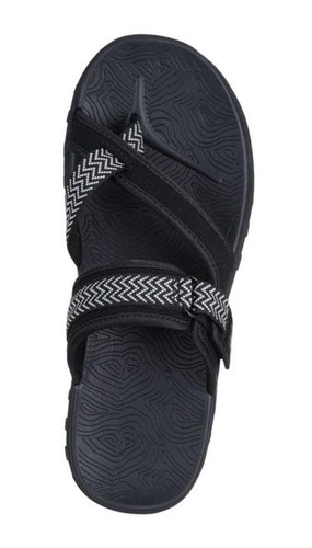 SKECHERS WOMEN'S REGGAE SANDAL, Size 6 Black NEW - Picture 4 of 6