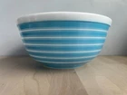 PYREX Vintage #403 Blue White Striped Mixing Bowl  2 1/2 QT