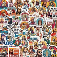 100PCS Funny Jesus Christian Sticker for Adult Bible Verse Religious Stickers fo
