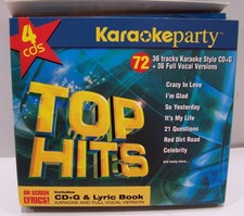 Madacy Ent Group Karaoke CD G set  Lyric Book 4 CDs Mix of Pop, R B  Country